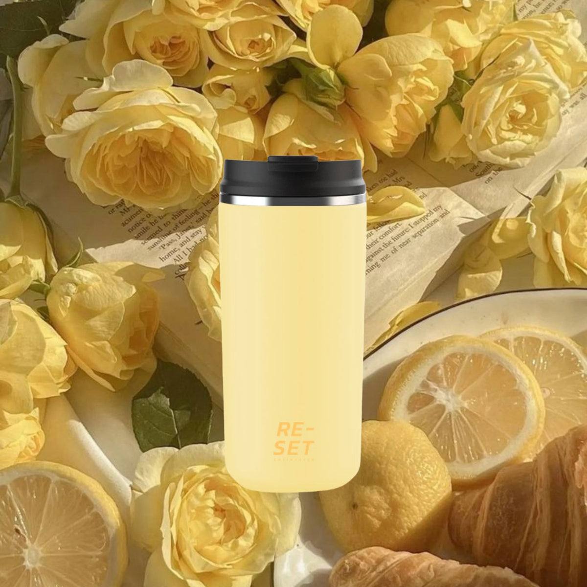 12OZ HEATLOCK INSULATED COFFEE CUP  - GOLDEN