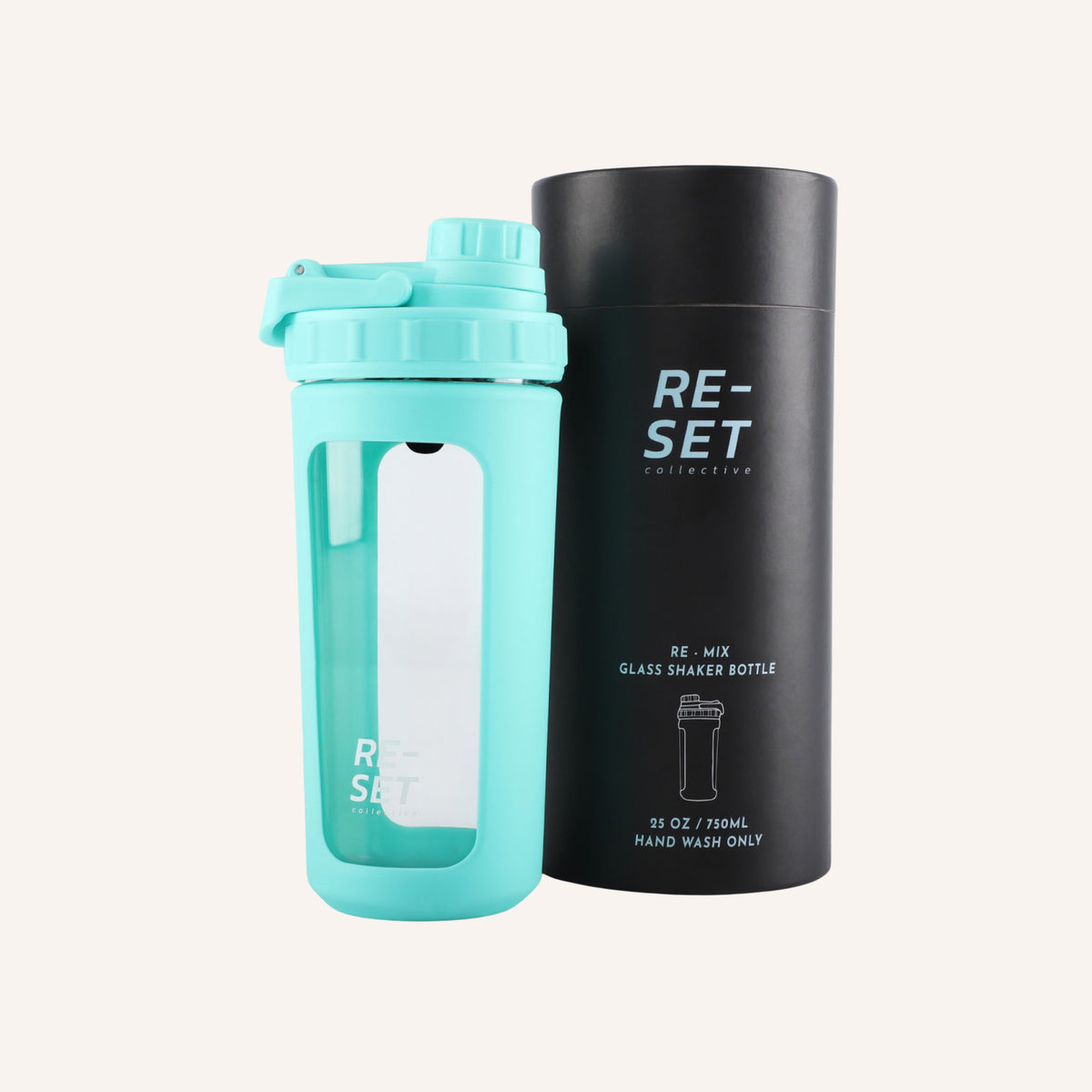 RE-MIX GLASS PROTEIN SHAKER - GUMDROP GREEN