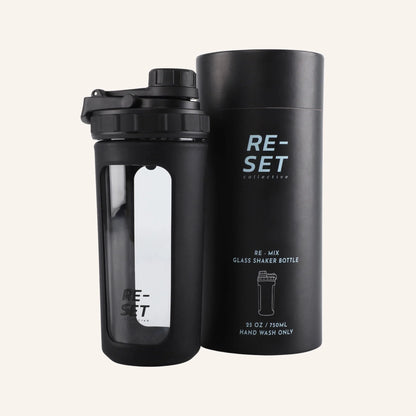 RE-MIX GLASS PROTEIN SHAKER - BLACK