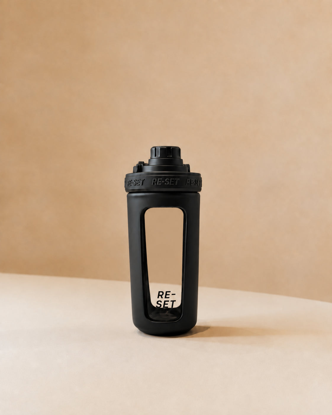 RE-MIX GLASS PROTEIN SHAKER - BLACK