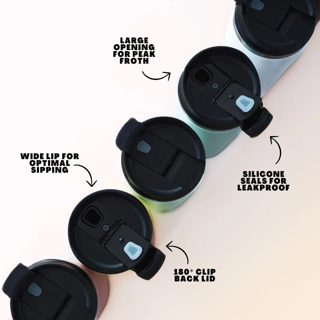12OZ HEATLOCK INSULATED COFFEE CUP  - BLACK