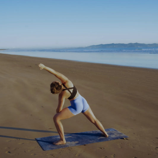 RE-FOCUS SUEDE YOGA MAT - 4MM NIGHT SKY NAVY