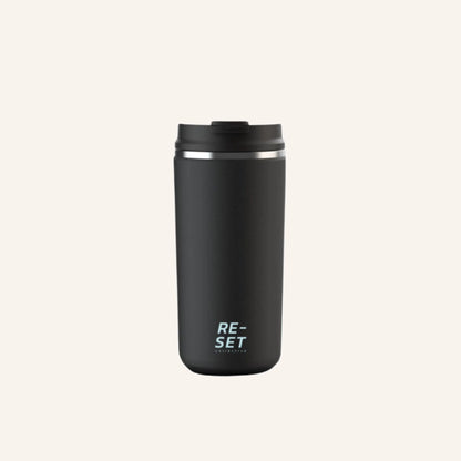 12OZ HEATLOCK INSULATED COFFEE CUP  - BLACK