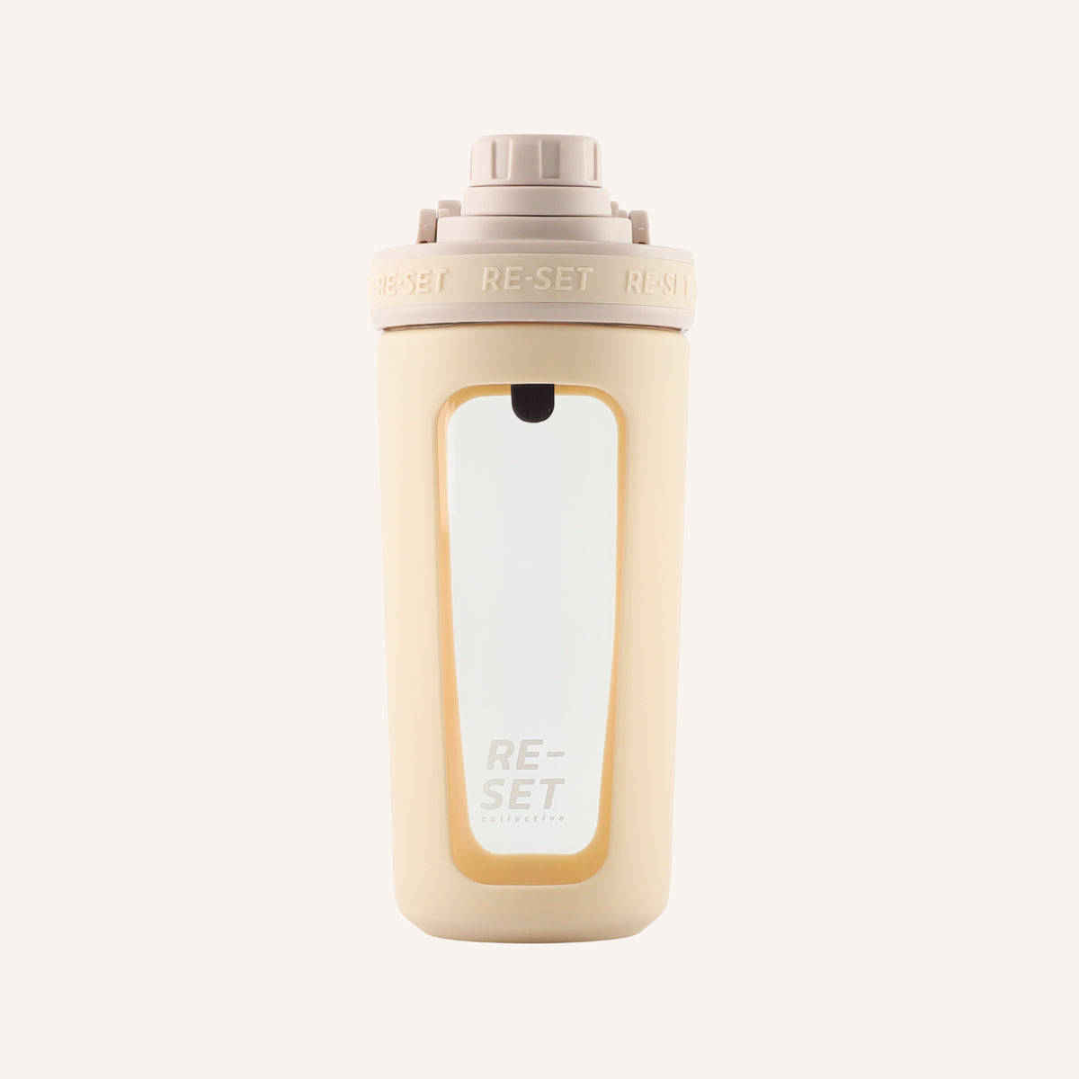 RE-MIX GLASS PROTEIN SHAKER - BUTTER BEIGE