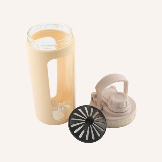 RE-MIX GLASS PROTEIN SHAKER - BUTTER BEIGE