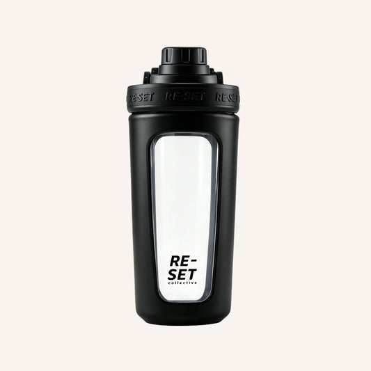 RE-MIX GLASS PROTEIN SHAKER - BLACK