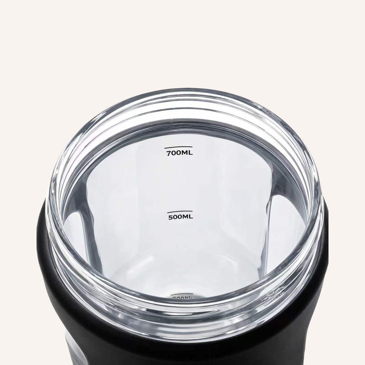 RE-MIX GLASS PROTEIN SHAKER - BLACK
