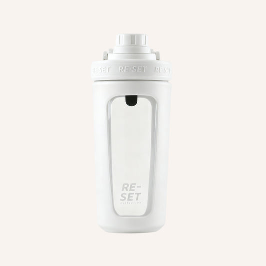 RE-MIX GLASS PROTEIN SHAKER - WHITE