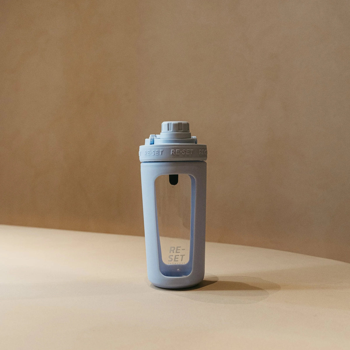 RE-MIX GLASS PROTEIN SHAKER - POWDER BLUE