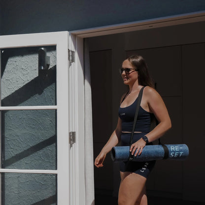 RE-FOCUS SUEDE YOGA MAT - 4MM NIGHT SKY NAVY
