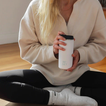 12OZ HEATLOCK INSULATED COFFEE CUP  - WHITE
